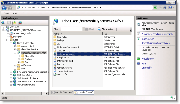 IIS 7 Manager on Windows Server 2008