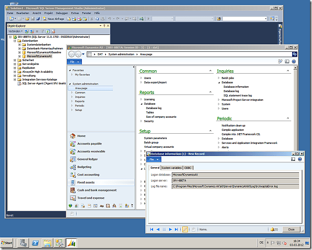 Dynamics AX 2012 with SQL Server 2012 RC0
