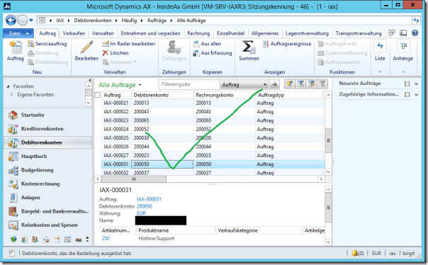 SalesTableListPage show sales orders