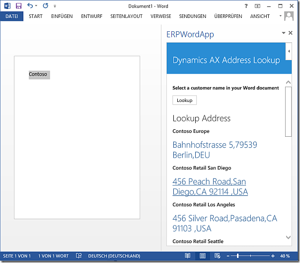 Dynamics Ax Word App