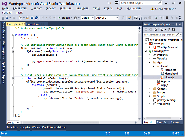 JSON Call from Word App