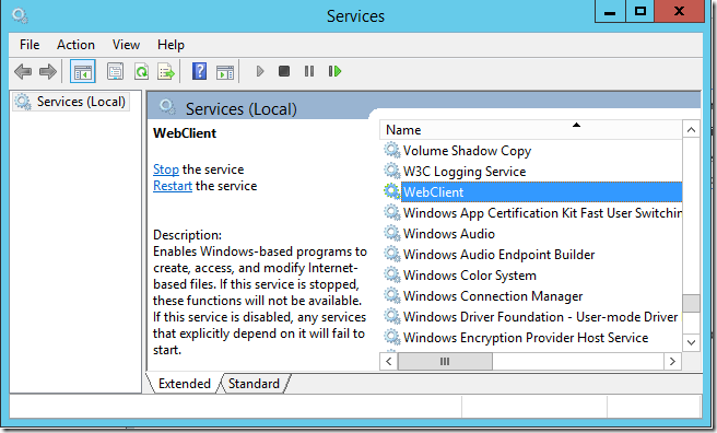 WebClient Windows Service