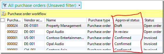 Purchase Order Approval State