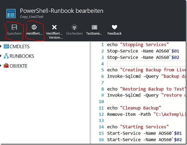 Runbook execution