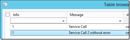 Service call with error not saved