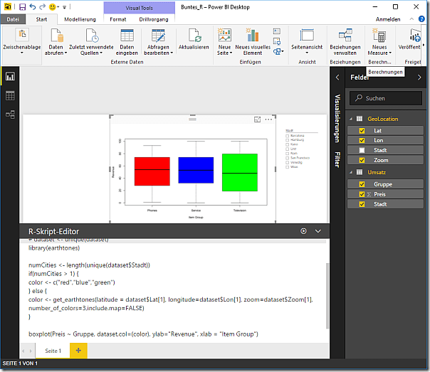 R Script and Boxplot in Power BI