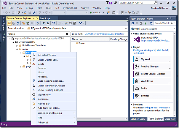 Get Latest Version from metadata folder