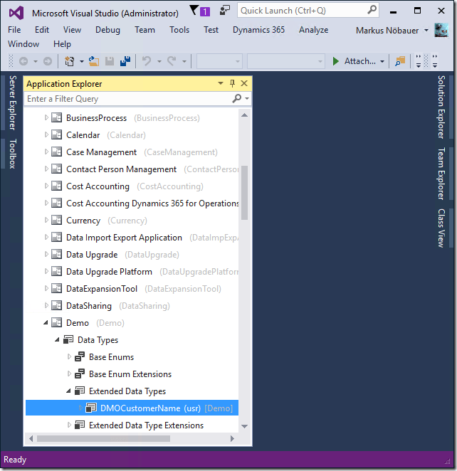 Model in Dynamics 365 FO Application Explorer
