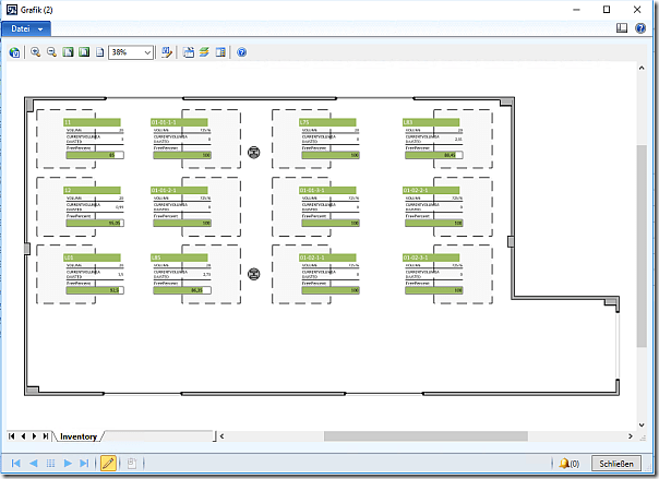 graphical inventory usage