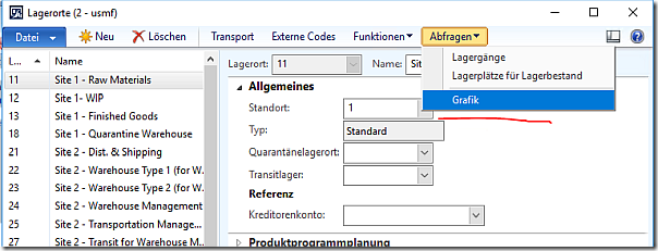 Open Invent Location floor plan from Dynamics AX