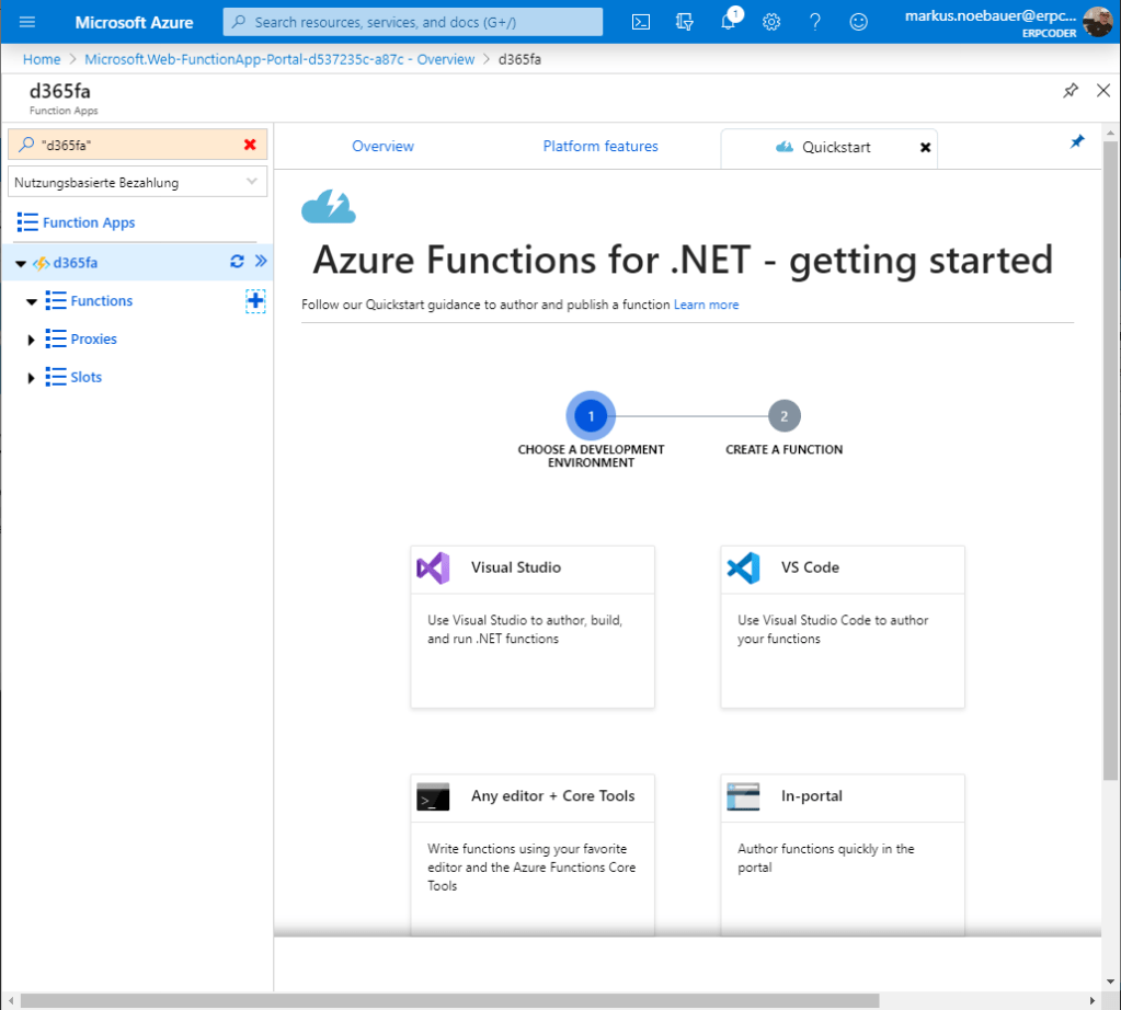 Create a new HTTP trigger
