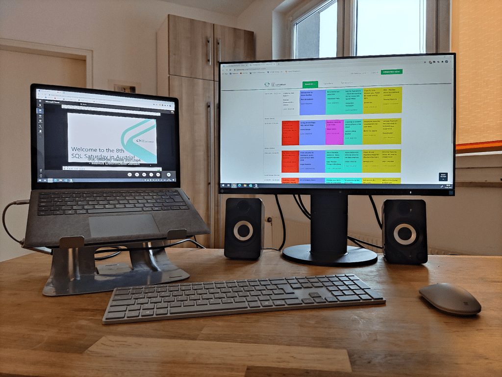 Attending the virtual SQL Saturday Vienna 2021 from my home office