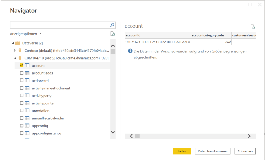 Missing Dynamics 365 Dataverse environment is now visible in PowerBI Dataverse connector